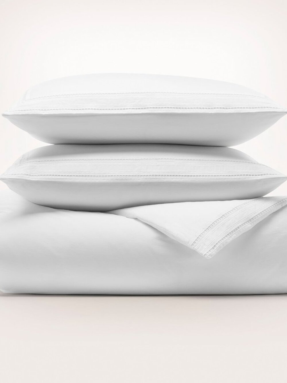 Boll & Branch Signature Duvet Set in white, full/ queen